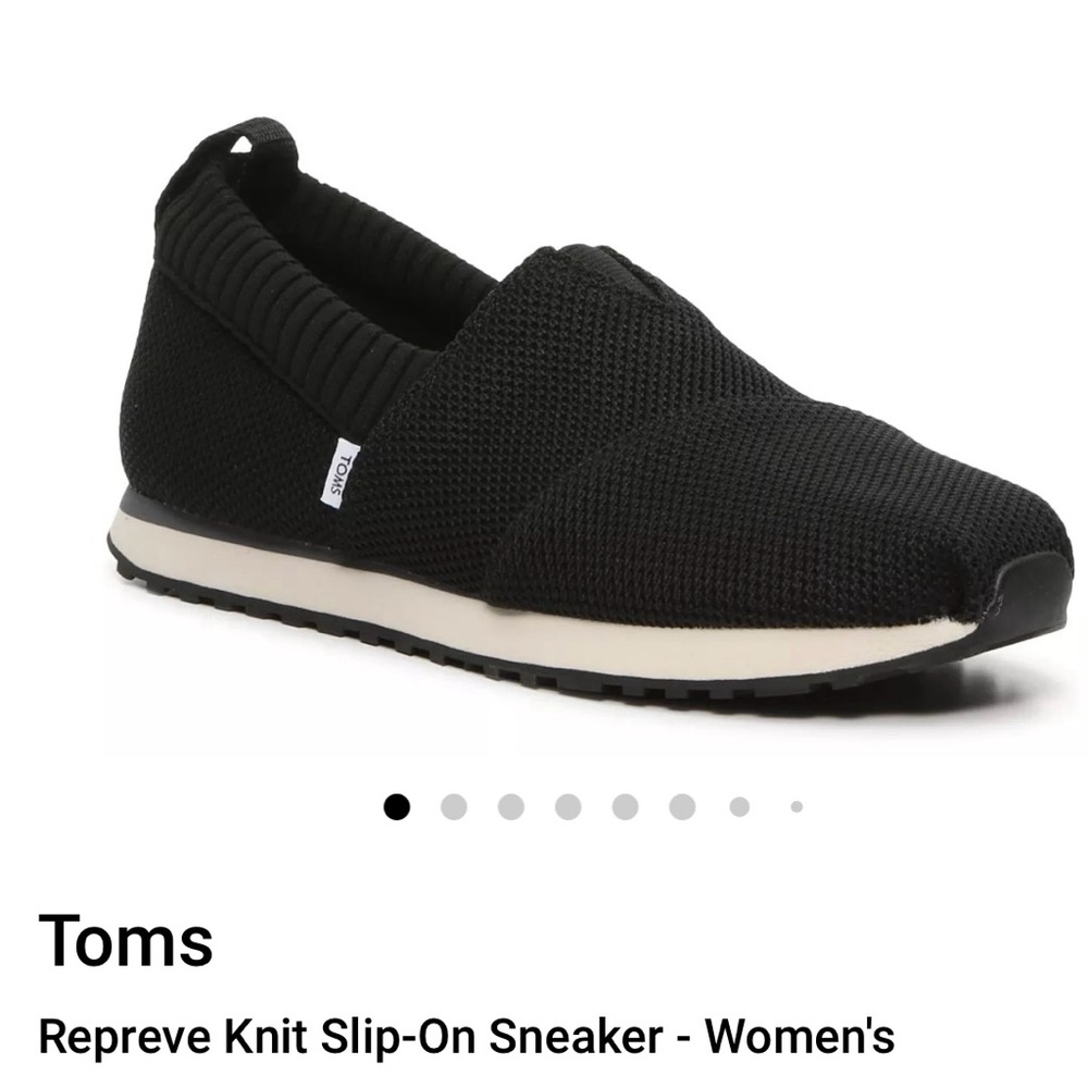 Toms Women's Black Slip-On Sneakers